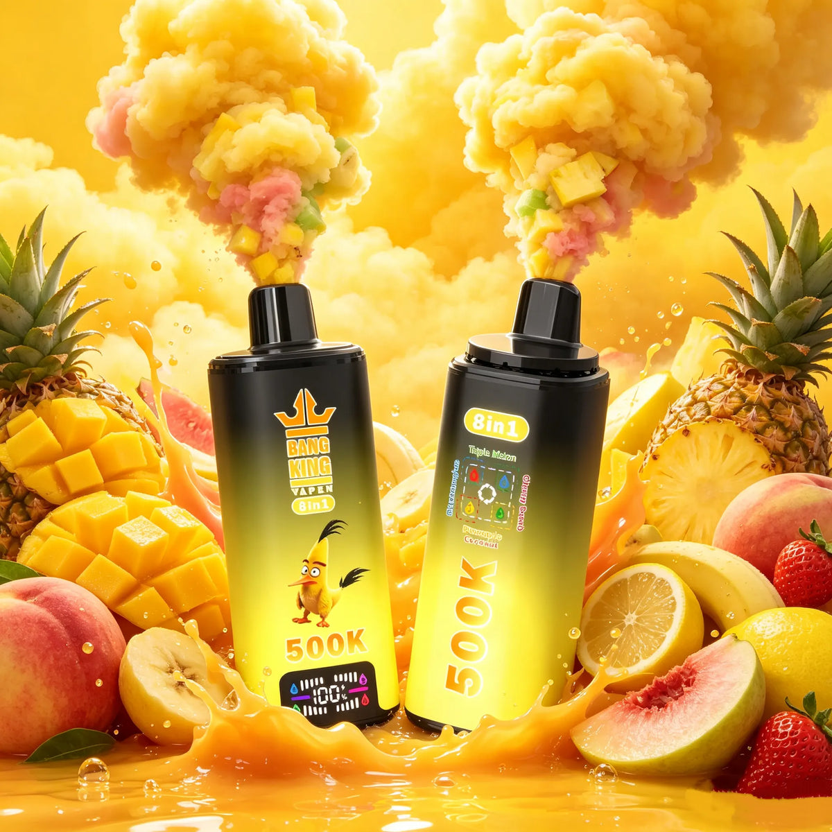 Bang King Vapen 8in1 500K Puff | Jednorazowy e‑papieros LCD USB‑C