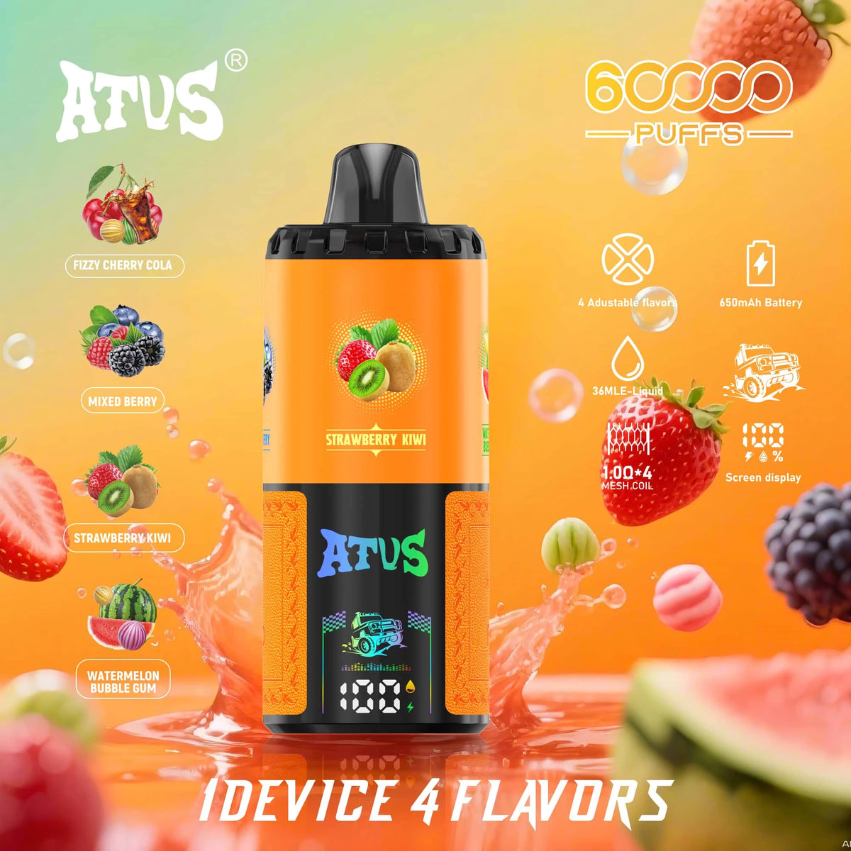 ATVS 60000 Puffs 4 w 1 Smak Jednorazowy Vape